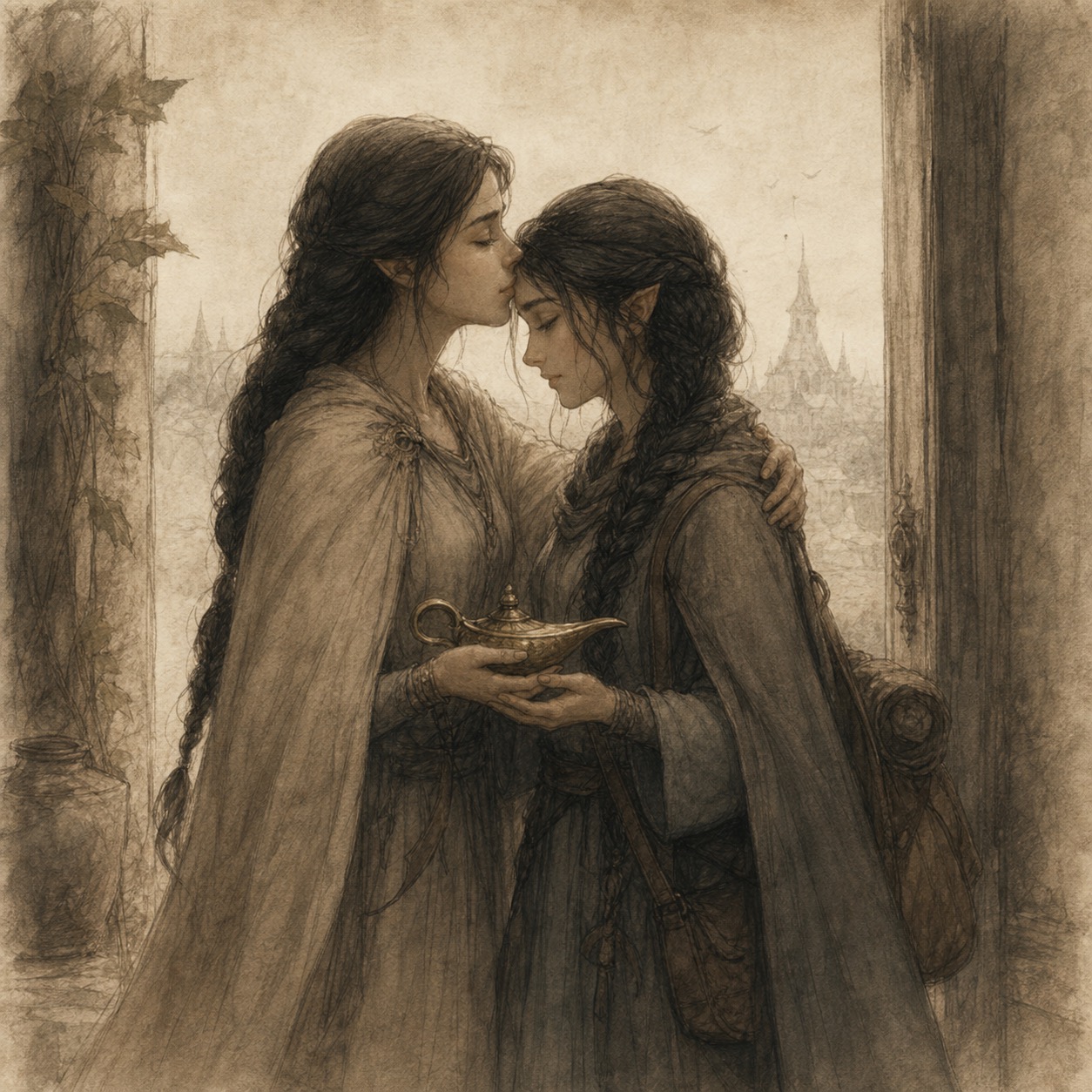 le sorelle e la lampada